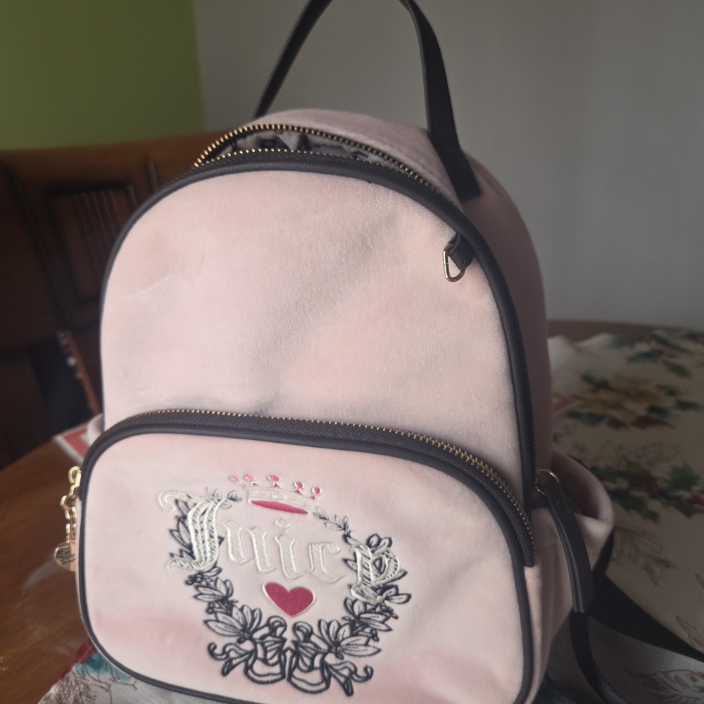 Juicy Couture Blush Pink Embroidered Backpack